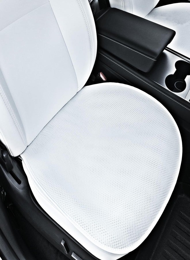 Uxcer 2025 Front Seat Covers for Tesla Model 3/Y [Breathable Mesh & Anti-Slip & Washable] 2PCS Seat Protectors for Tesla Model Y Model 3 Accessories 2025 2024-2017 White - Image 1