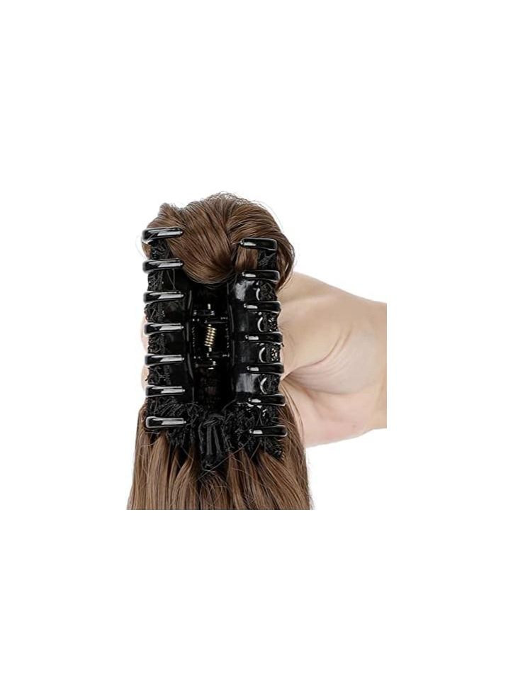 إستيل 40 سم ذيل حصان إطالة مخلب مجعد مموج مشبك في قطعة شعر صناعية وصلات شعر من قطعة واحدة ذيل حصان ألفك طويل ذيل حصان للنساء - Image 2