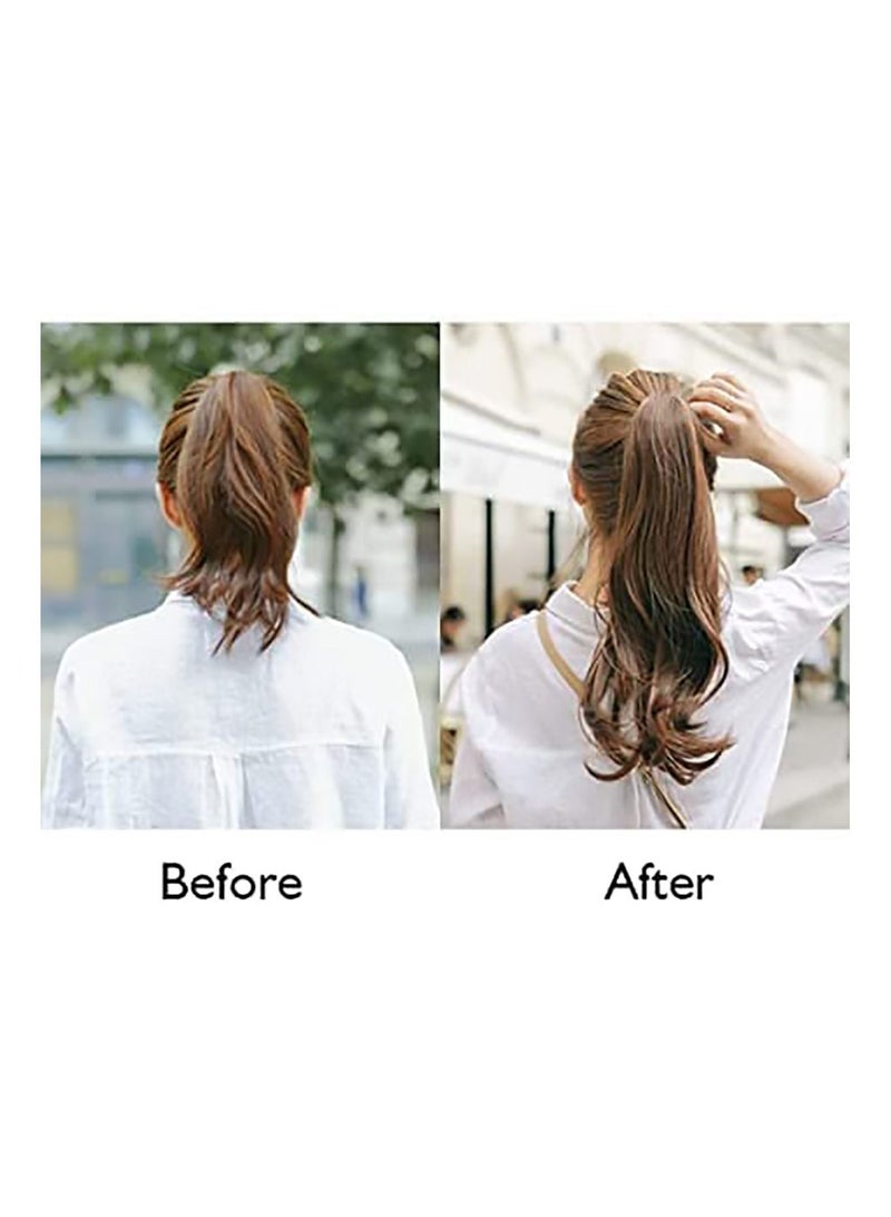 إستيل 40 سم ذيل حصان إطالة مخلب مجعد مموج مشبك في قطعة شعر صناعية وصلات شعر من قطعة واحدة ذيل حصان ألفك طويل ذيل حصان للنساء - Image 4