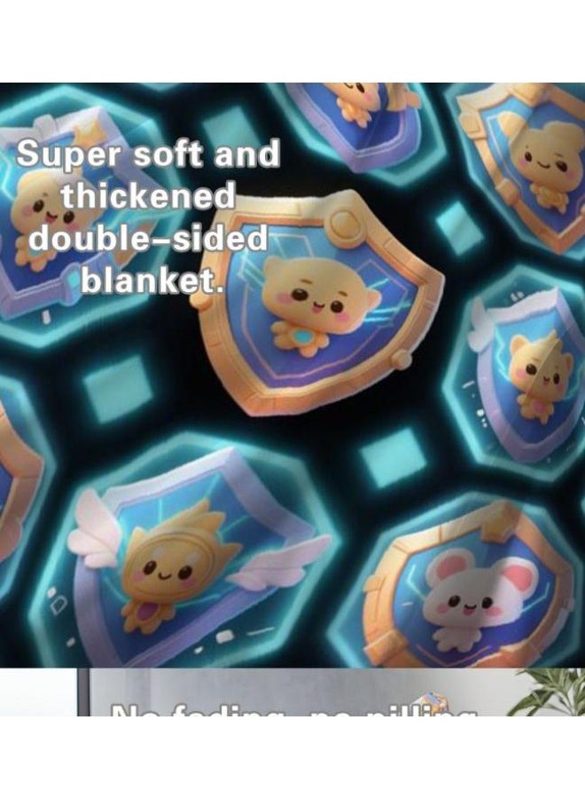 general Flannel thin blanket (warm and comfortable, suitable for sleep, gaming, dust removal and sandproof) 150cm*200cm - 528 - Image 5