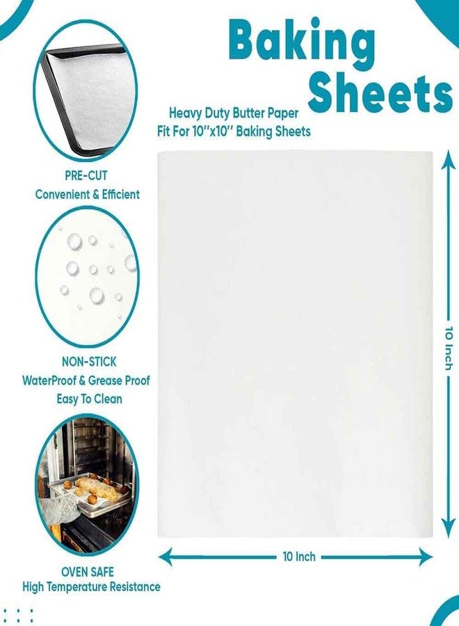 Vvaashi Butter Paper 100 Sheets with Free 1 pcs Sheesham Wood Spatula | Baking & Wrapping Paper for Roti, Berger, Pizza, Sandwich (Size: 10x10 Inch) - Image 3