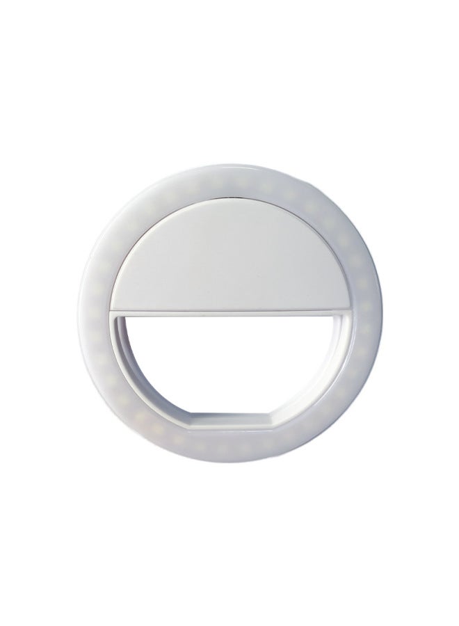 Neutral Rk12 Mobile Phone Fill Light Round Back Clip Live Selfie Beauty Led Fill Light Usb Charging Mobile Phone Fill Light - Image 1