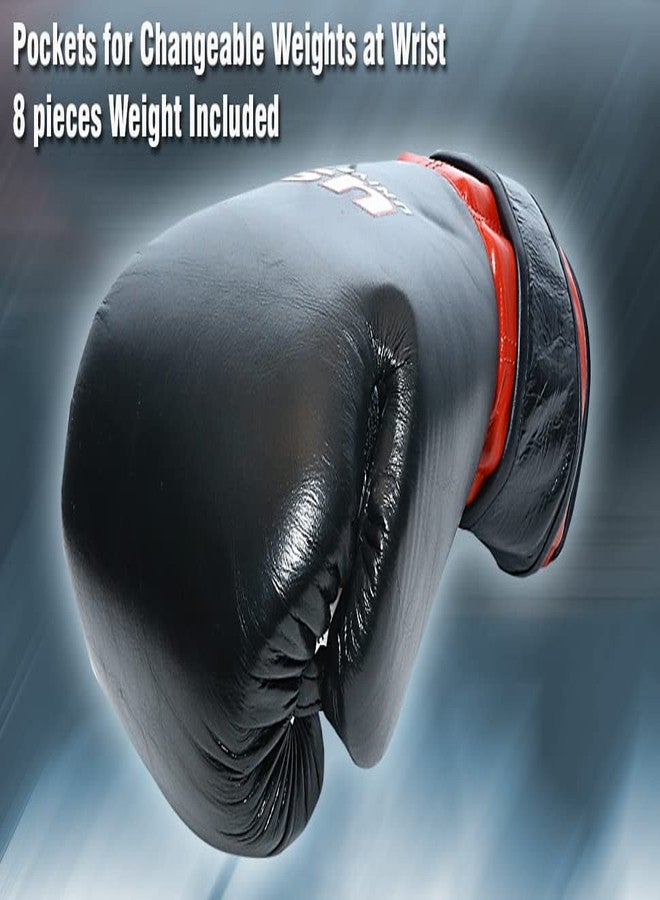USI UNIVERSAL Boxing Punching Gloves, 618w Weighted Boxing Bag Gloves, Top Grain Hide Leather, Thick Padding of Different Combinations of Layers, Wrap Around Straps for Firm Support - Image 3