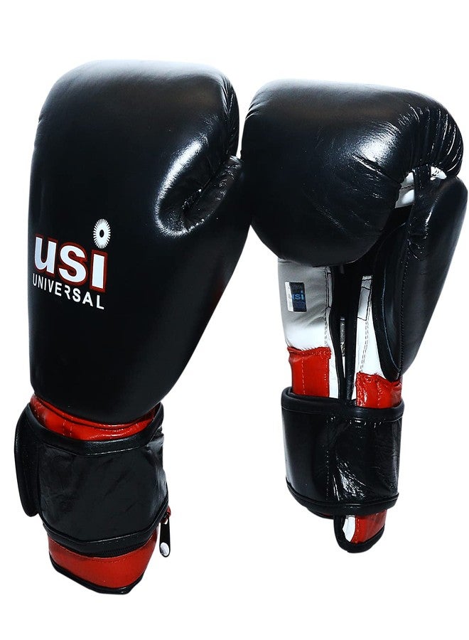 USI UNIVERSAL Boxing Punching Gloves, 618w Weighted Boxing Bag Gloves, Top Grain Hide Leather, Thick Padding of Different Combinations of Layers, Wrap Around Straps for Firm Support - Image 2