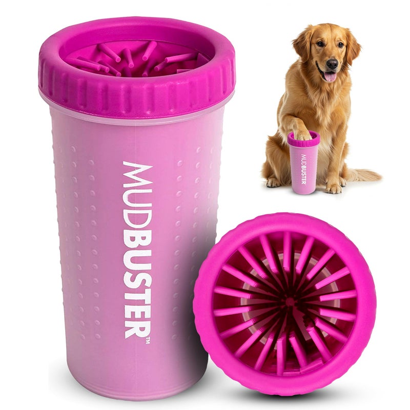 Dexas MudBuster Portable Large Dog Paw Cleaner Fuchsia Premium Pet Supplies and Accessories