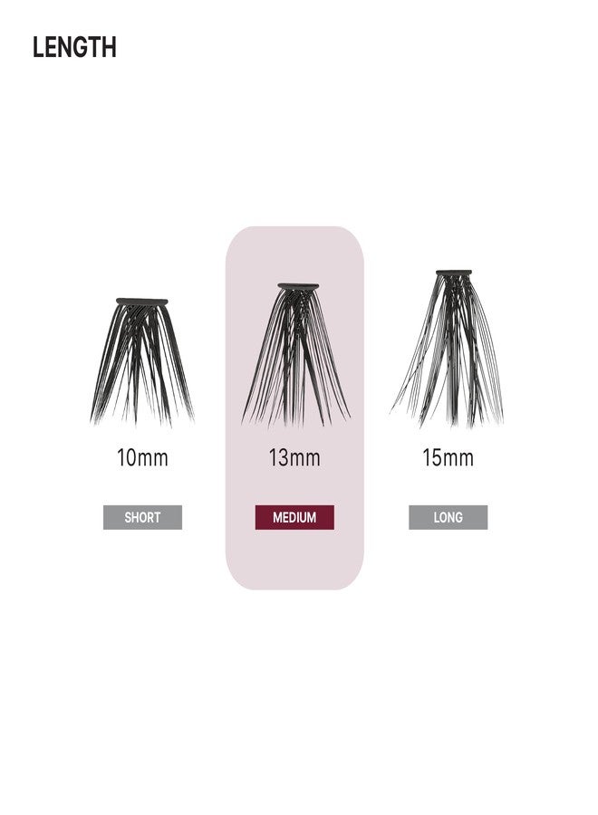 i.Envy i-ENVY 50D Extension Cluster Individual Lashes, Easy to Apply, Flat Tapered-End Root, Pre-fanned Volume Lashes, J Curl with Soft Fiber, Quick Application for Salon Quality & Result (Medium-56Clusters) - Image 5