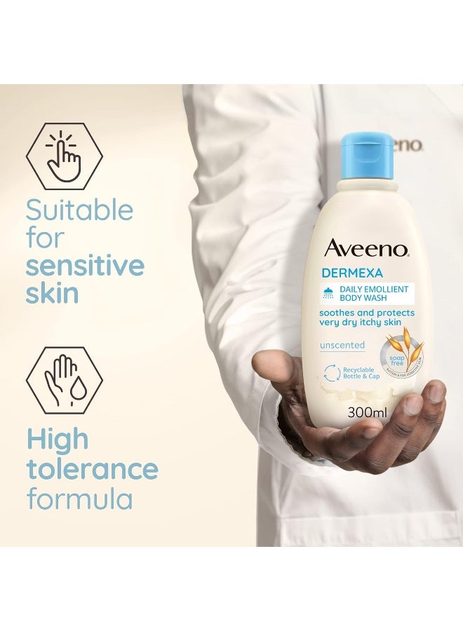 Aveeno Emollient Body Wash Dermexa, 300 ml - Image 4