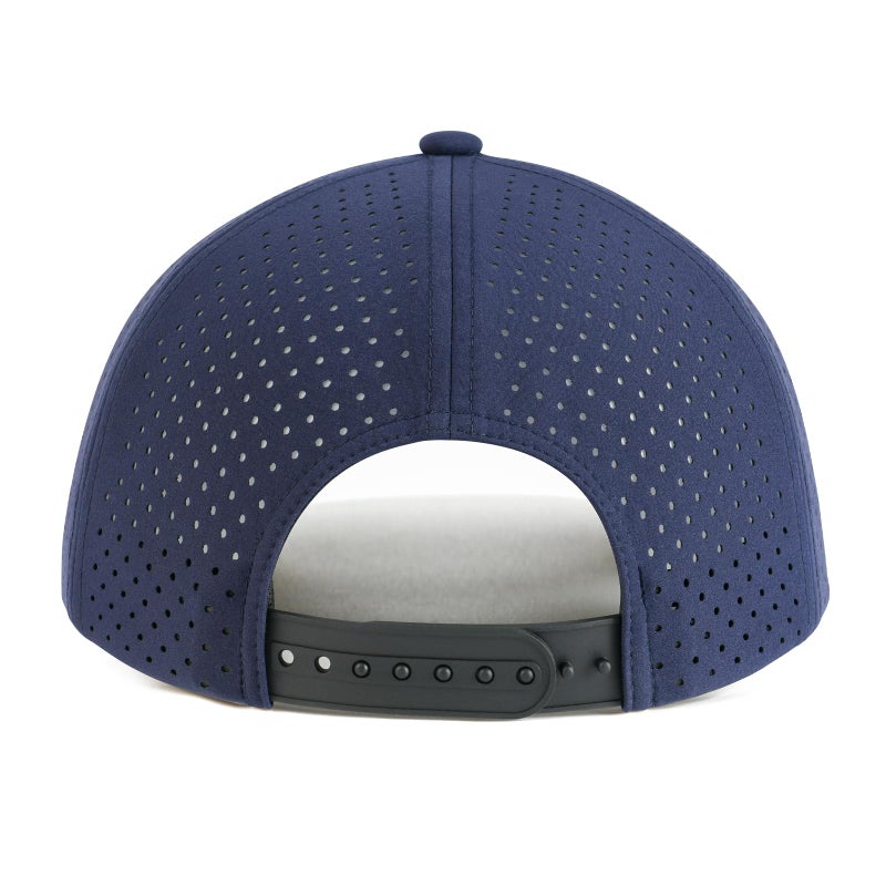 VOBOOM Men Quick Dry Baseball Cap Laser Cut Mesh Ball Curved Brim Snapback Hat (Navy Blue) - Image 4