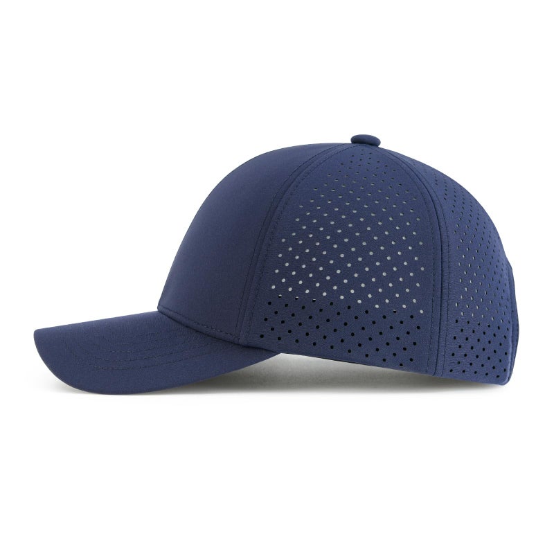 VOBOOM Men Quick Dry Baseball Cap Laser Cut Mesh Ball Curved Brim Snapback Hat (Navy Blue) - Image 3