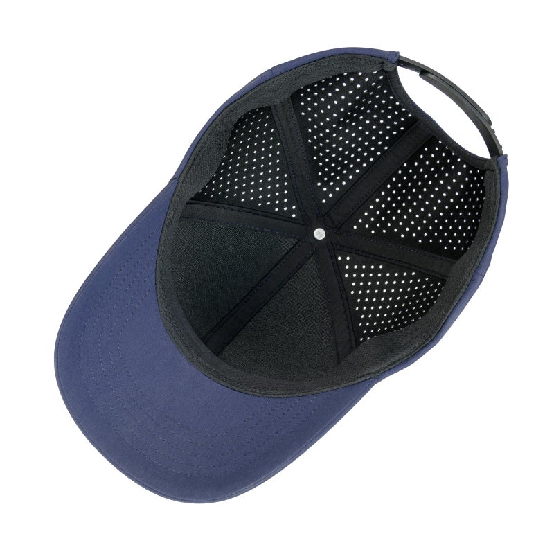 VOBOOM Men Quick Dry Baseball Cap Laser Cut Mesh Ball Curved Brim Snapback Hat (Navy Blue) - Image 5