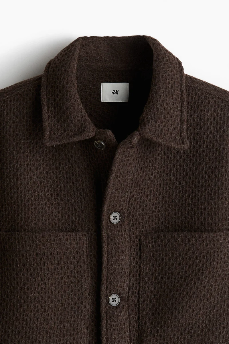H&M Regular Fit Waffled overshirt
