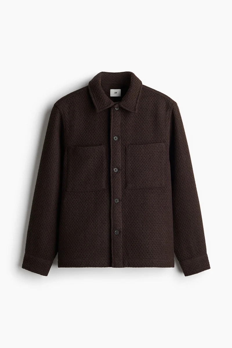 H&M Regular Fit Waffled overshirt