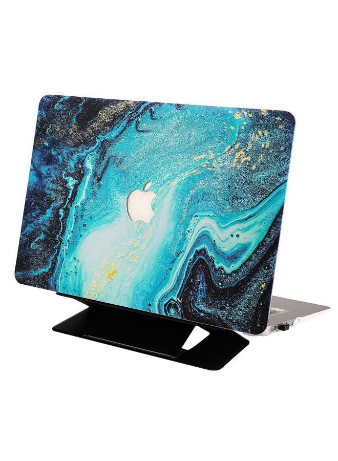 NIBEMINENT Channel Pattern Protective Case Cover With Stand For MacBook Air 13.3-Inch Multicolour - Image 1