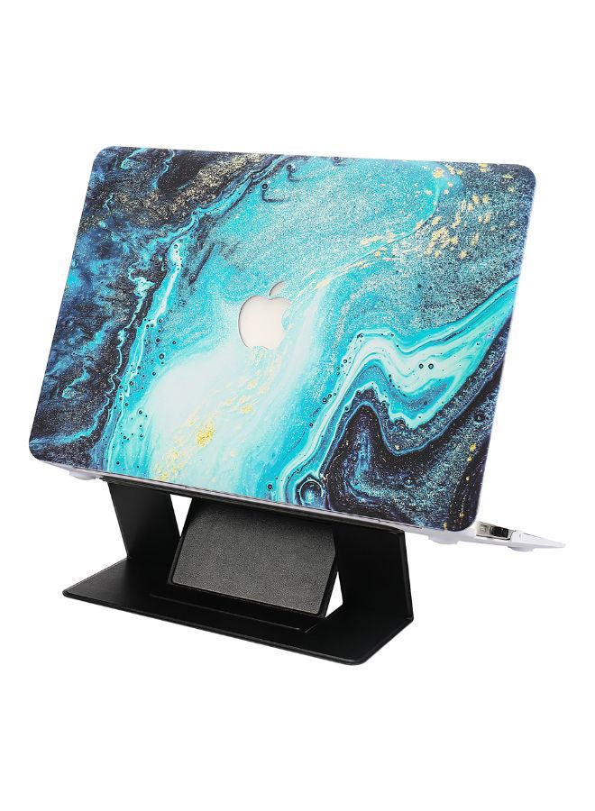 NIBEMINENT Channel Pattern Protective Case Cover With Stand For MacBook Air 13.3-Inch Multicolour - Image 2
