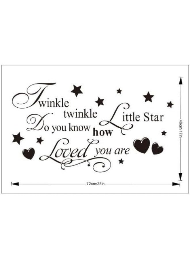 Decalgeek Twinkle Little Star Do You Know How Loved Are - Girl's or Boy's Room Kids Baby Nursery - Vinyl Wall Decal, Lettering Art Letters Decor, Quote Design Sticker, Saying Decoration - Image 2