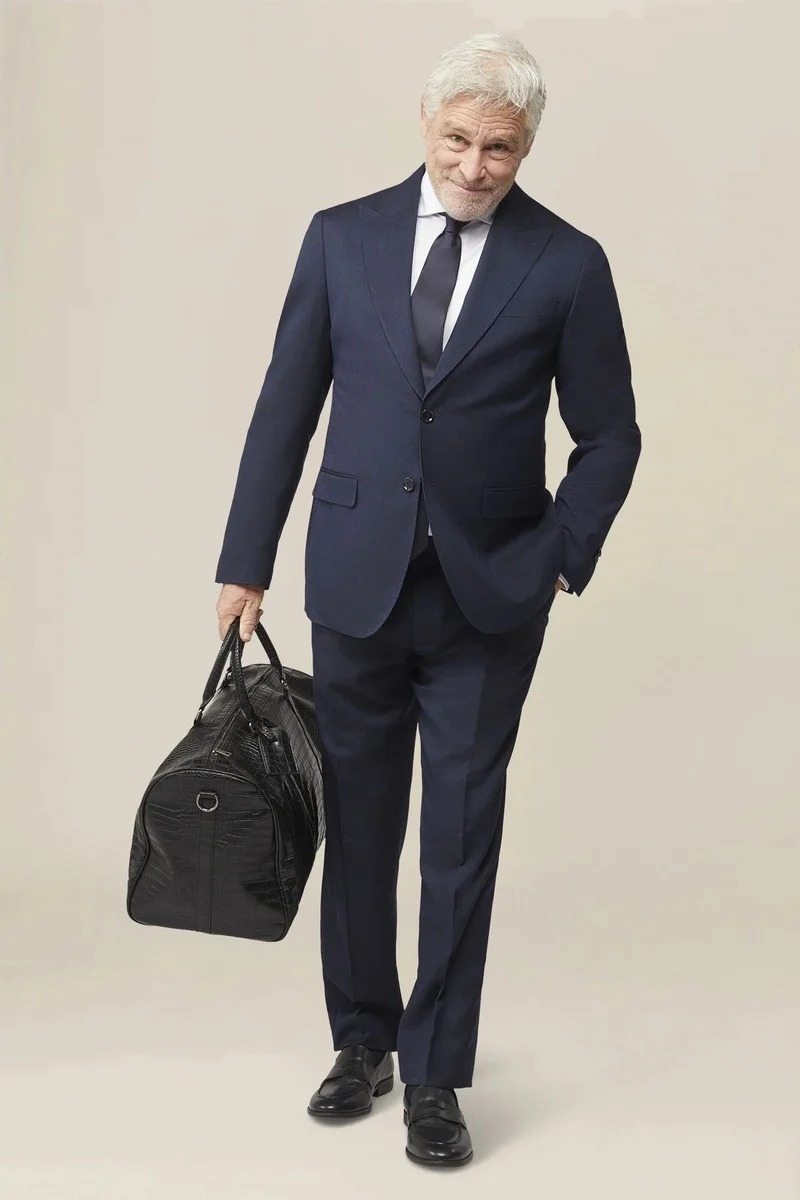 دوبل غانغر Men's single-breasted suit - Blue