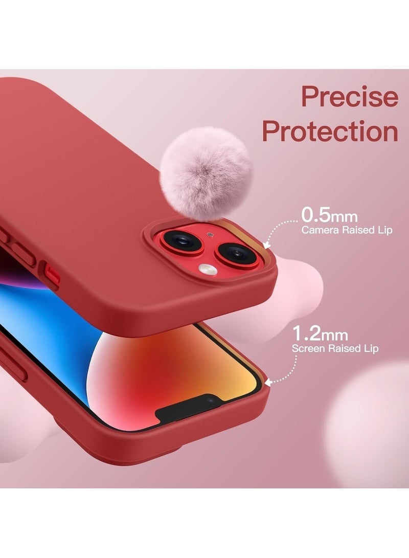 LEDIN Silicone Case for iPhone 14 Plus Silky Soft Touch Full Body Protective Phone Case Shockproof Cover with Microfiber Lining - Image 3