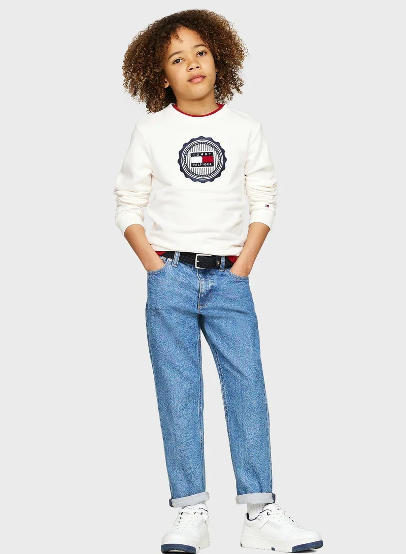 TOMMY HILFIGER Youth Embroidered Sweatshirt