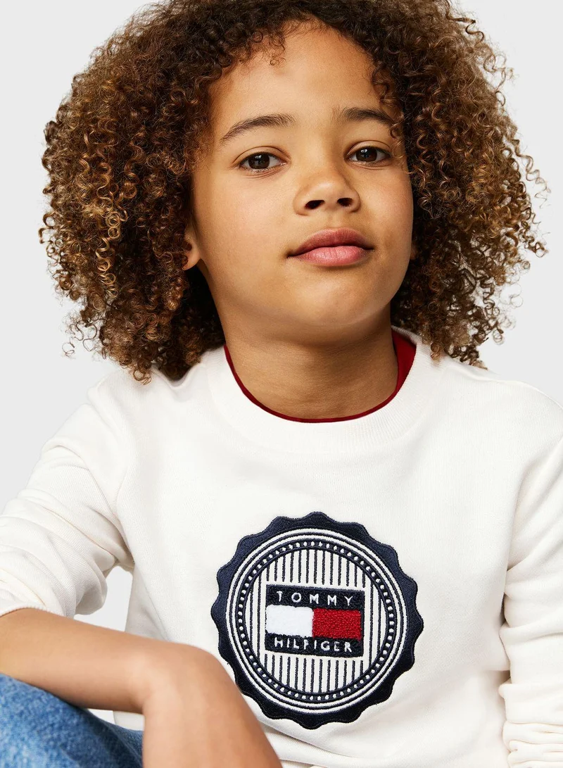 TOMMY HILFIGER Youth Embroidered Sweatshirt
