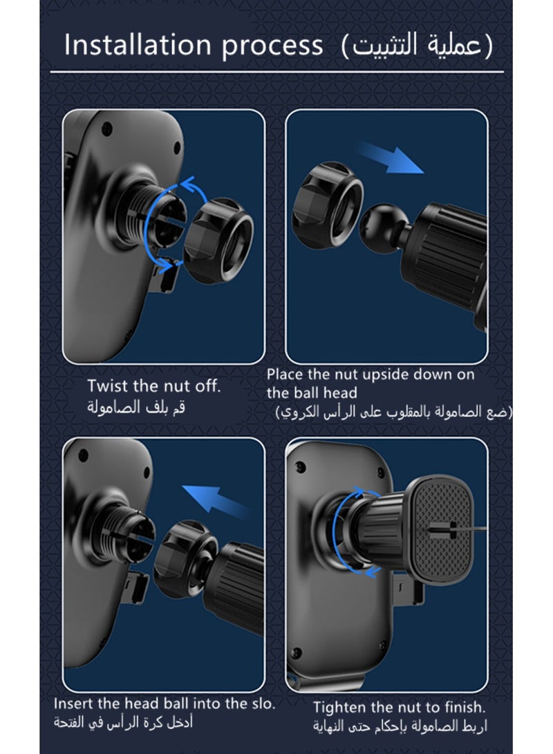Car Phone Holder Car Mobile Holder for Air Vent Mobile Holder Car Compatible with iPhone 14 Pro Max 13 12 11 Samsung S23 Ultra OPPO VIVO HONOR series more - Image 4