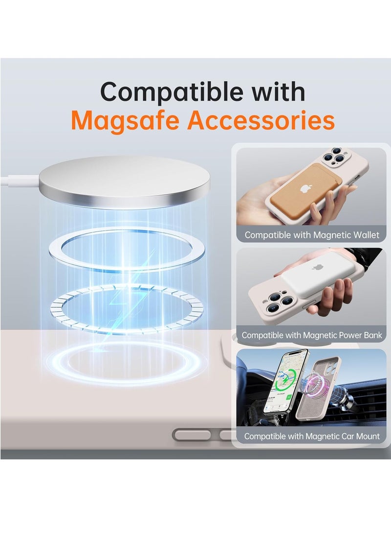 ELTRAZONE iPhone 16 Pro Max Case with 2 Screen Protectors – Liquid Silicone Protective Phone Case (6.9") – Compatible with MagSafe – Upgraded Camera Protection – Rock Grey - Image 2