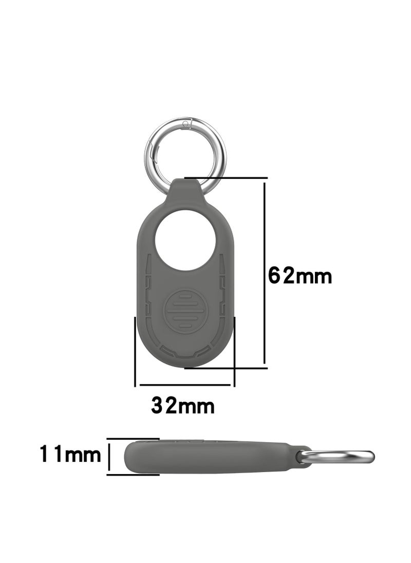 Generic - Galaxy SmartTag2 Tracker Holder 2PCS Silicone All-Round Protective Case Cover Shell with Keychain Ring Compatible with Samsung Galaxy SmartTag2 Anti-Lost (Black + White) - Image 1