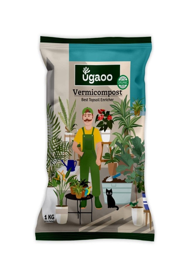 Ugaoo Vermicompost for Plants 1 Kg - Organic Fertilizer & Manure - Image 1