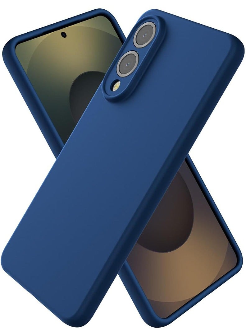 Case Up Compatible with Samsung Galaxy S25 Edge 6.66 Inch Case, Soft & Premium Liquid Silicone [Anti-Scratch Microfiber Lining] Shockproof Protective Slim Phone Cover for S25 Edge 2025, Blue - Image 1