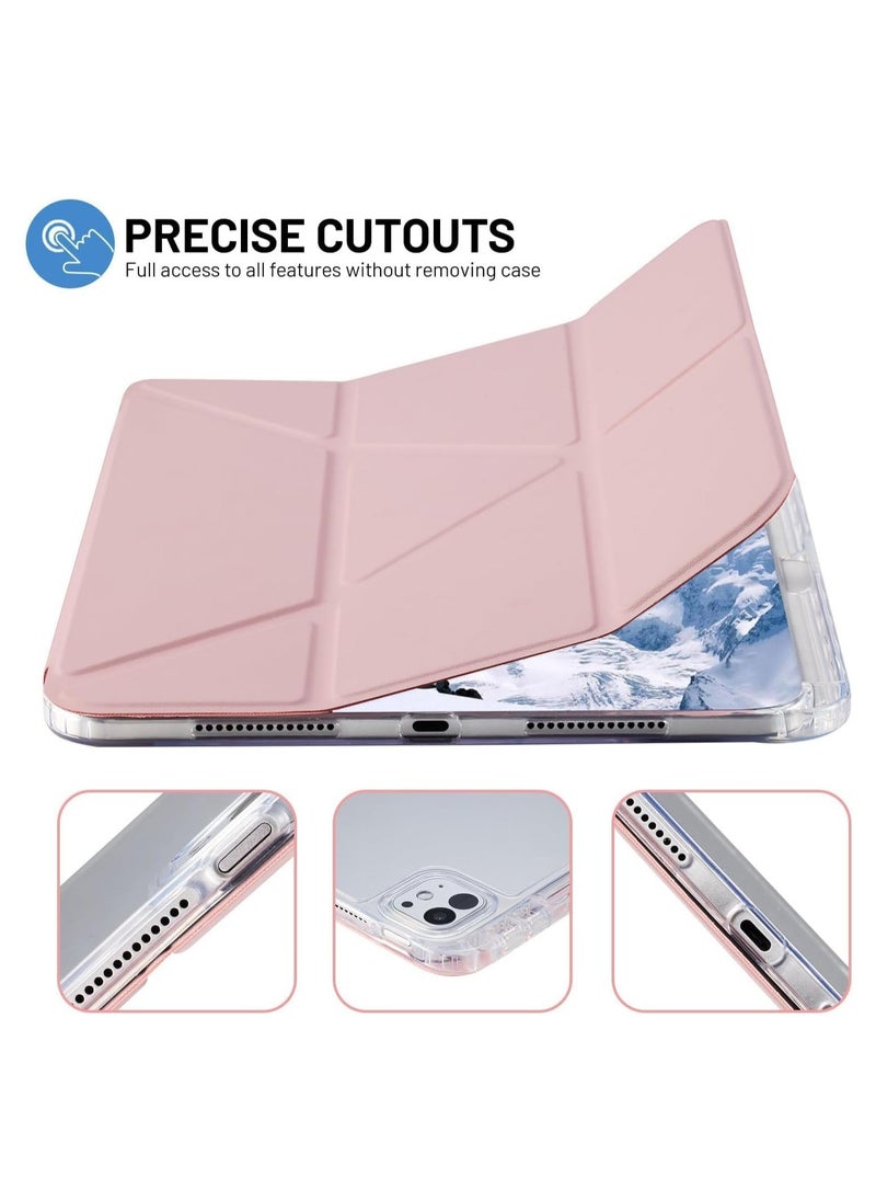 ELTRAZONE iPad Pro 11 Case 2024 (5th Generation, M4) – Pencil Holder, Adjustable Stand, Auto Sleep/Wake, Supports Apple Pencil Pro/USB-C, Slim Protective Case, Pink - Image 4