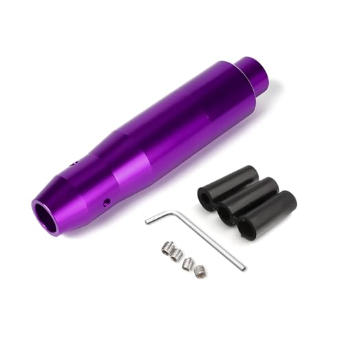 ZNDAW Automatic Shift Knob with Push Button 57 Weighted Shifter Lever Handle Car Gear Head with Adapters Aluminum Alloy Gear Shifting Lever for Most Auto Transmission Vehicle Purple - Image 1