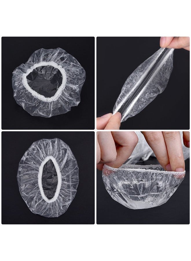WILLBOND 200 Pack Clear Disposable Ear Protectors Waterproof Ear Covers for Hair Dye, Shower, Bathing  - Image 5