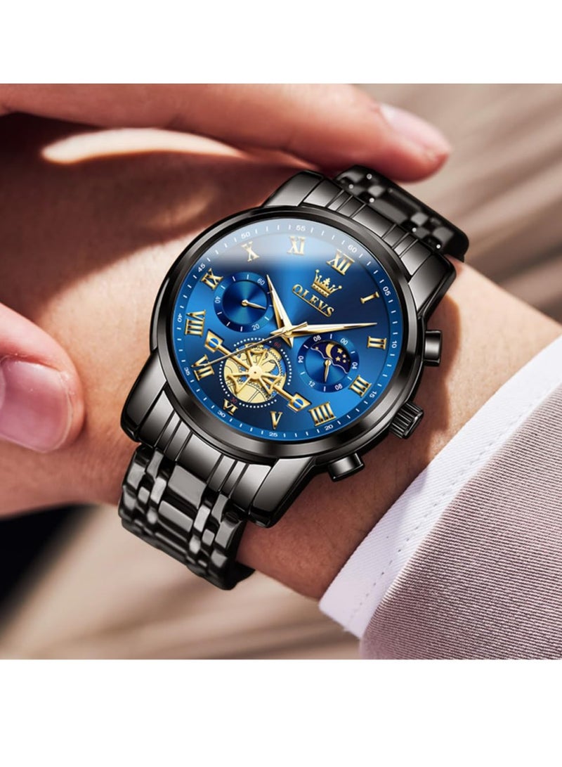 OLEVS Men's Waterproof Flywheel Multi-function Luminous Watch 2859 - Image 2