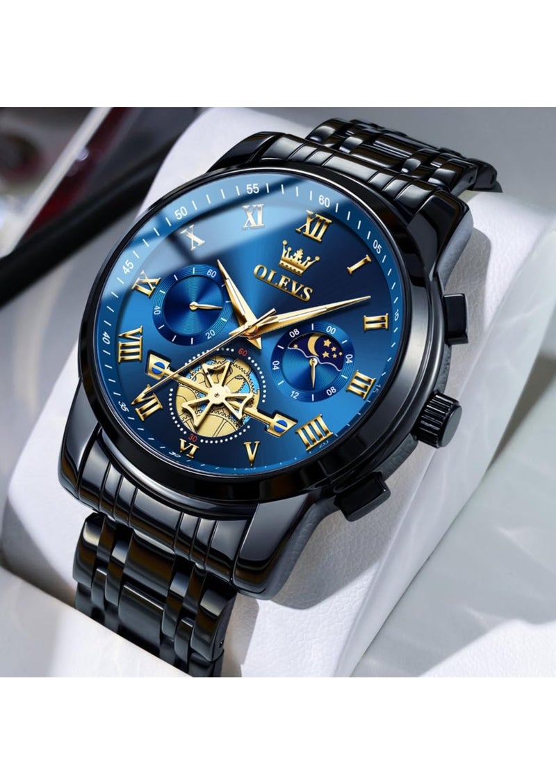 OLEVS Men's Waterproof Flywheel Multi-function Luminous Watch 2859 - Image 1