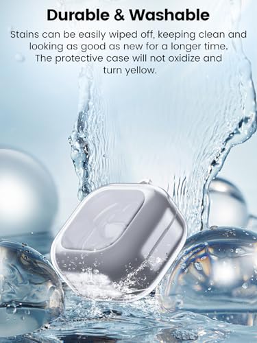 Arxonis Case for Samsung Galaxy Buds 4 Pro - TPU Protective Cover, Full-Body Protection with Scratch Protection, Anti-Shockproof, Includes Carabiner,Cleaning Kit & Lanyard (Clear) - Image 4