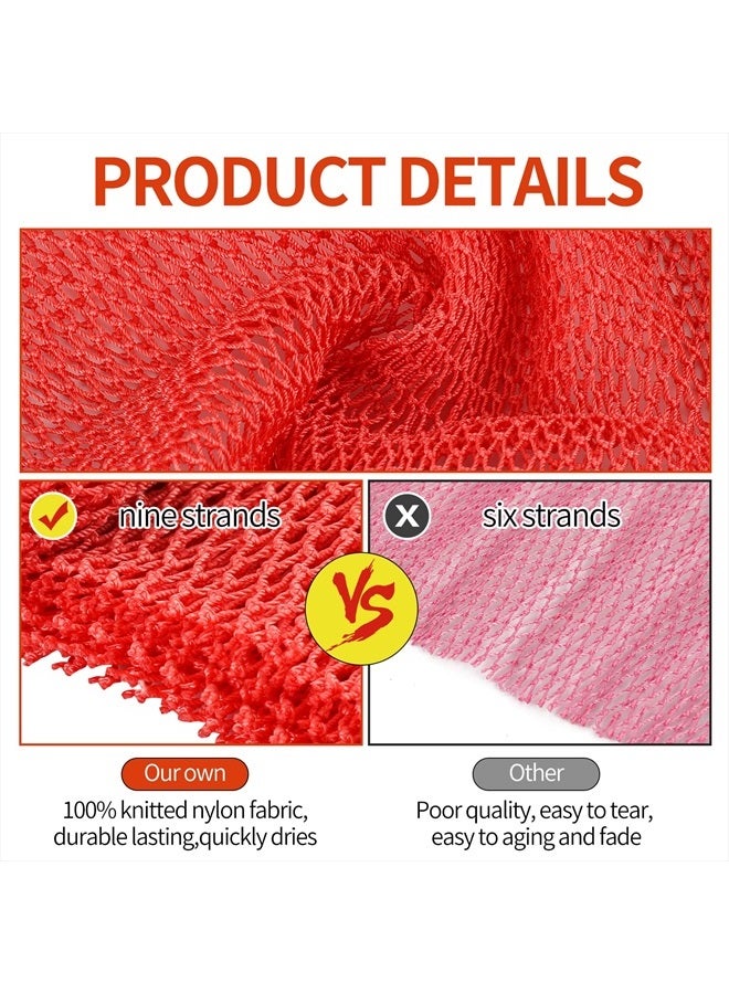 AbuQ 2 Pieces African net Sponge for exfoliating,African exfoliating net, African wash net, African Ghana Sapos scrubbing washcloth rag for Smoother Skin and Daily use,Blue-Blue - Image 2