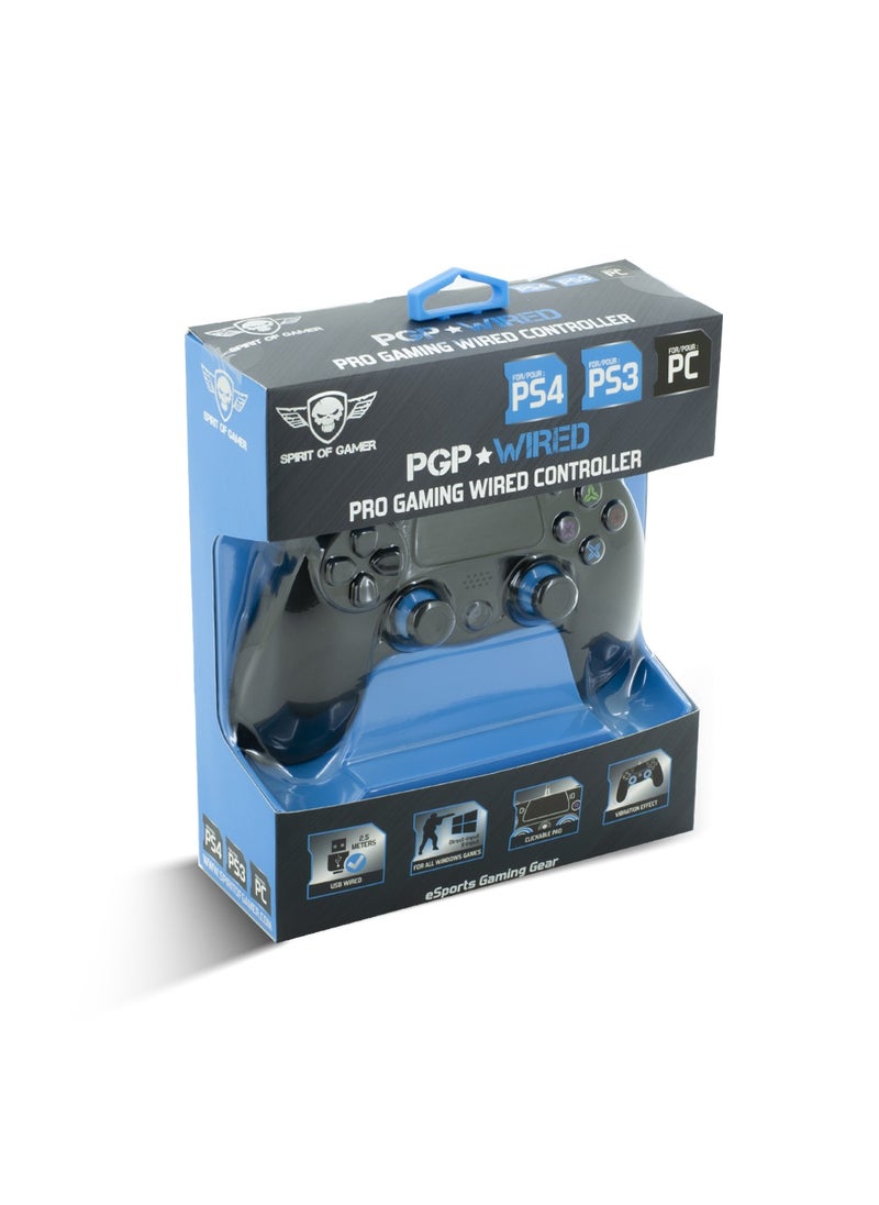 Spirit Of Gamer SOG-WXGP4 Wired Game pad supports PC & PS3 & PS4 - Black  - Image 4