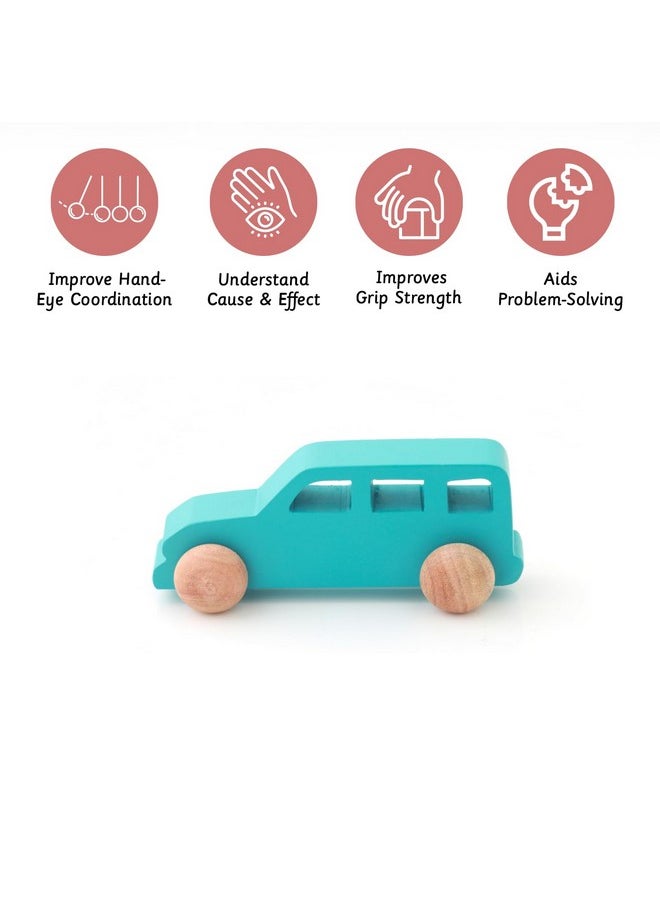 Ariro - Ariro Wooden Jeep for Toddlers and Infants | Push Wooden Vehicle Toy | 6M-3Y | Helps Child in Grip Strength, Hand-Eye Coordination - Image 1