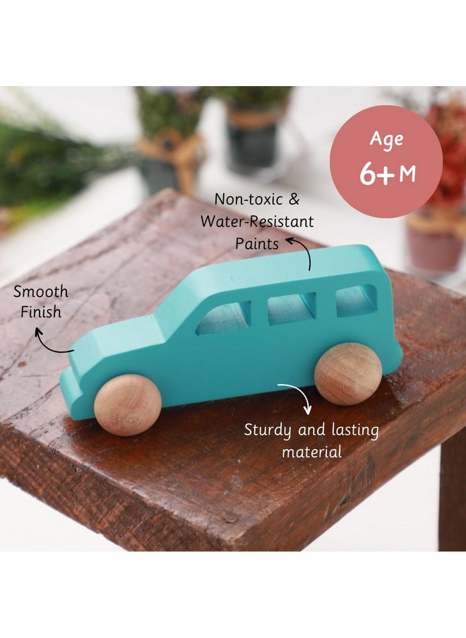 Ariro - Ariro Wooden Jeep for Toddlers and Infants | Push Wooden Vehicle Toy | 6M-3Y | Helps Child in Grip Strength, Hand-Eye Coordination - Image 1