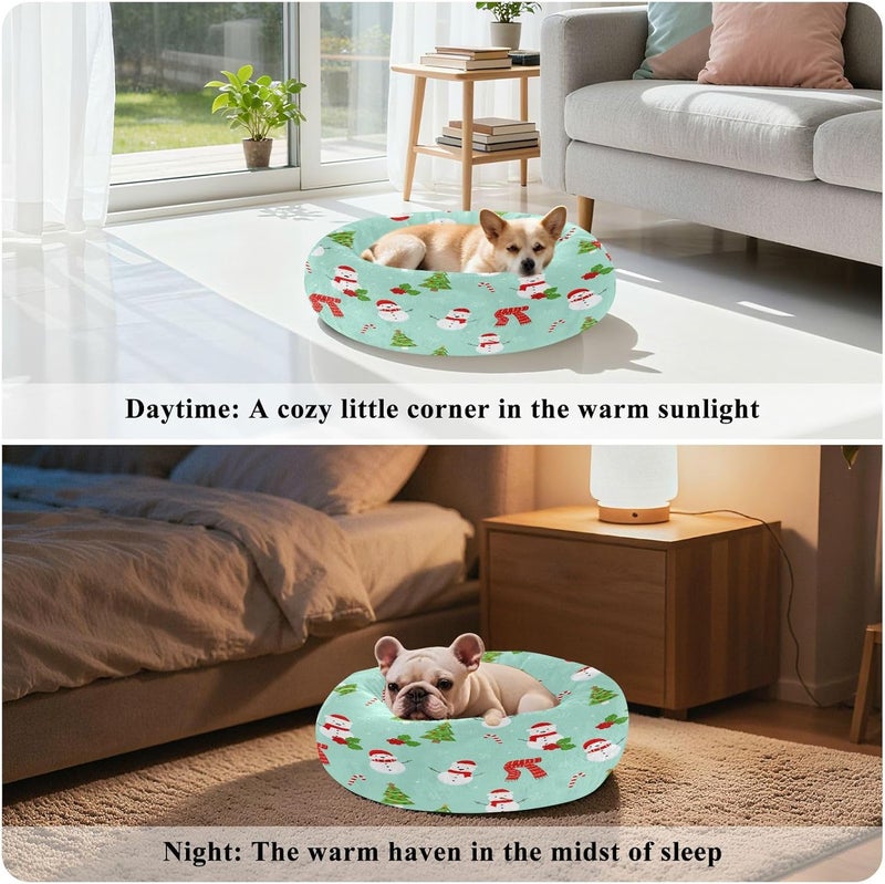 All user friendly build xigua Christmas Snowmen Round Dog Bed, Calming Cat Bed Washable with Removable Cover & Non-Slip Bottom, Soft Cozy Indoor Pet Bed for Living Room, Floor, Sofa, 22" Space saving Bulk order available stock Modern warehouse management All user friendly build Market mainstream color picks Gulf climate fit All-season available stock Simple multi-feature practical build Hardness boosted processed substance All climate suitability Regular scheduled transit Heat insulation layer Cost saving user oriented build Yearly optimized delivery route Ready order processing Suburban residential ship All storage type compatible All condition fit Ready-to-ship local stock Temp & permanent project compatible Treated anti-rust metal Popular practical build Transit damage minimized design Low dust buildup - Image 4