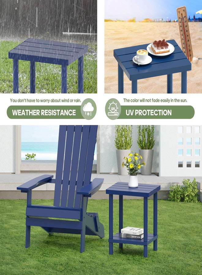 LEJANEOYE Outdoor Side Table, 2-Tier Small Outdoor Table for Patio, Adirondack Side Tables for Outside or Indoor, Bamboo End Table for Pool, Porch, Weather Resistant Easy Maintenance - Image 5