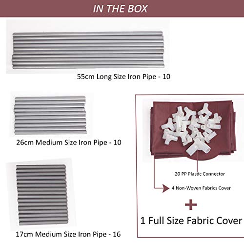 Ebee Brown 4 Shelves Collapsible Shoe Rack - Image 2