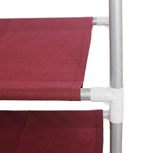 Ebee Brown 4 Shelves Collapsible Shoe Rack - Image 4