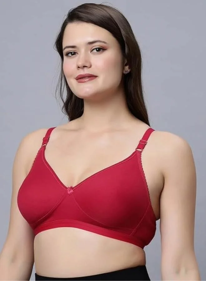 Take Two Red Everyday Light Padded Bra By Lazzycat