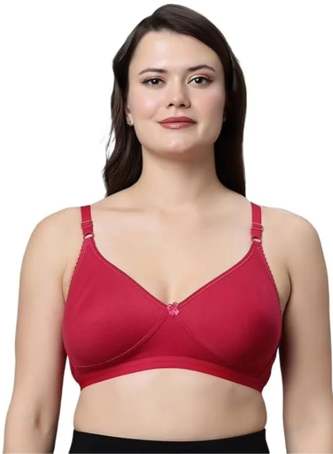 Take Two Red Everyday Light Padded Bra By Lazzycat