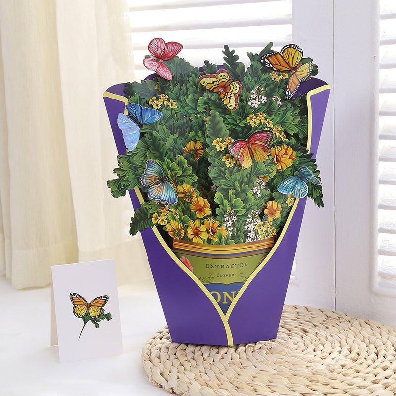 Mother'S Day Greeting Card Creative 3D Greeting Card Paper Holding Flowers Teacher'S Day Thank You Blessing Gift - Image 1