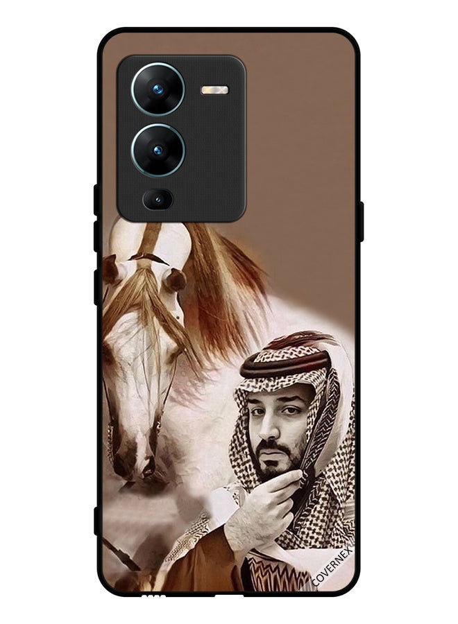 Covernex Protective Case Cover For vivo V25 Pro Mohammad Bin Salman In Front Of Horse - Image 1