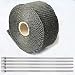 RddenIy Exhaust Heat Tape Wrap 2 x 165 Black Exhaust Heat Wrap Roll for Motorcycle Fiberglass Heat Shield Tape with Stainless Ties - Image 2