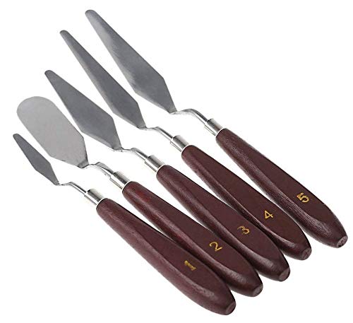 Qatalitic Set of 5 Painting Knives of Various Sizes & Shapes - Image 1