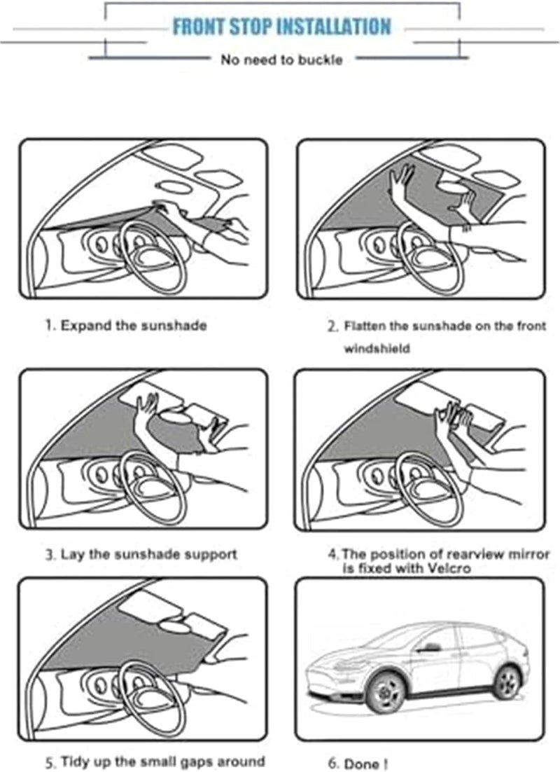 Yurefax Car Sun Shades for Tesla Models - Image 4