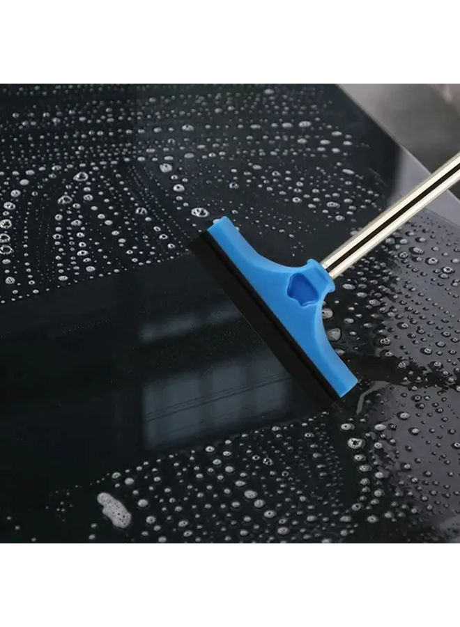 Retractable Handle Rearview Mirror Wiper with Ergonomic Grip Blue 1 PC - Image 5